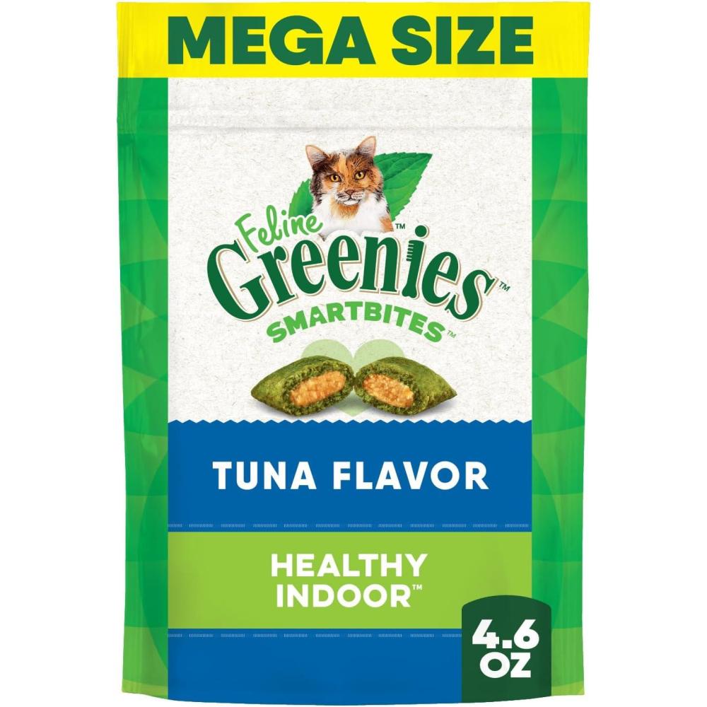 imageGreenies Feline Smartbites Healthy Indoor Cat Treats Chicken Flavor 46 oz PackTuna