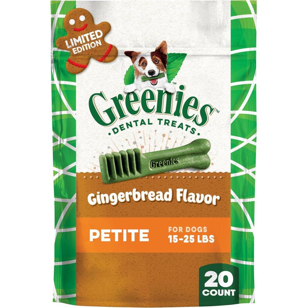 imageGreenies Petite Dental Dog Treats Pumpkin Spice Flavor Limited Edition 12 oz Pack 20 TreatsGingerbread