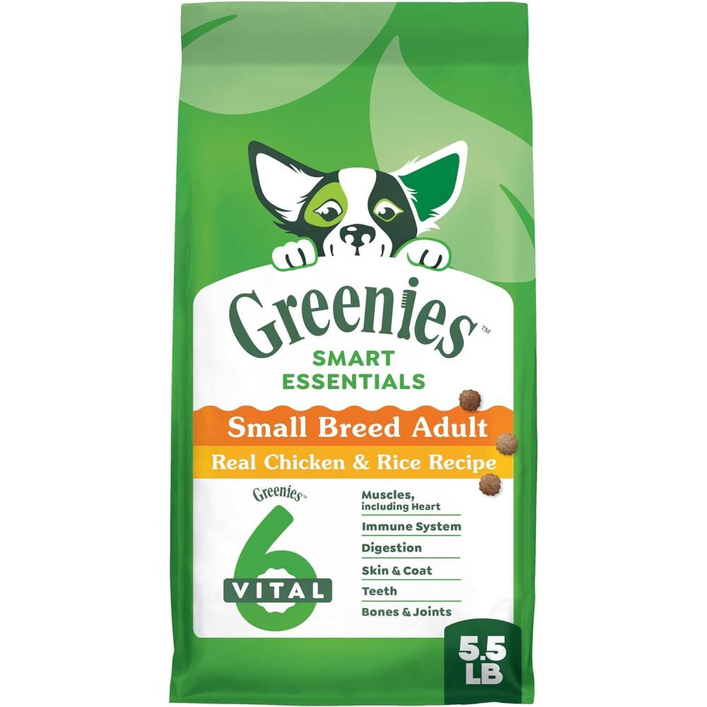 imageGreenies Smart Essentials Small Breed Adult High Protein Dry Dog Food Real Chicken ampamp Rice Recipe 55 lb BagChicken  Rice