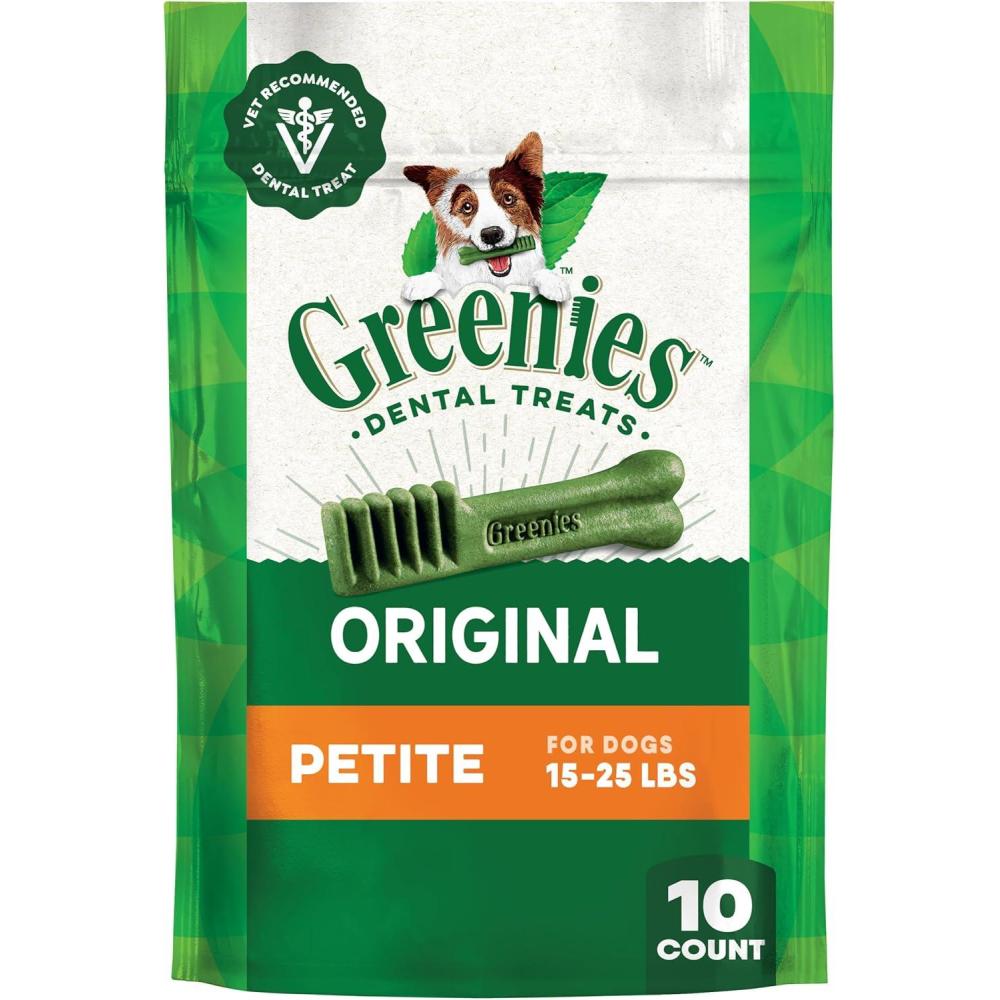 imageGreenies VeterinarianRecommended Adult Natural Dental Dog Treats Petite Size Original Flavor 36 oz Pack 60 CountOriginal