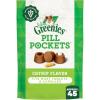 Greenies Feline Pill Pockets for Cats Natural Soft Cat Treats, Catnip Flavor, 1.6 oz. Pouch (45 Treats)