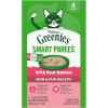 Greenies Feline Smart Purees Skin & Fur Health Lickable Cat Treats with Real Salmon, 0.49 oz. Tubes, 4 Count (Pack of 11)