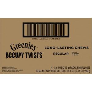 Greenies Occupy Twists Natural Dog Treats Regular Breed Size Chicken Flavor, 34.6 oz. Pack, 24 Count
