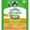 Greenies Feline Smart Purees Healthy Indoor Lickable Cat Treats with Real Chicken, 0.49 oz. Tubes, 20 Count