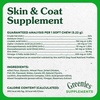 Greenies Supplements Dog Skin and Coat Supplement with Fish Oil for Dogs & Omega 3 Fatty Acids, Chicken Flavor Soft Chews, 14.7 oz. Tub, 80 Count (Pack of 2)