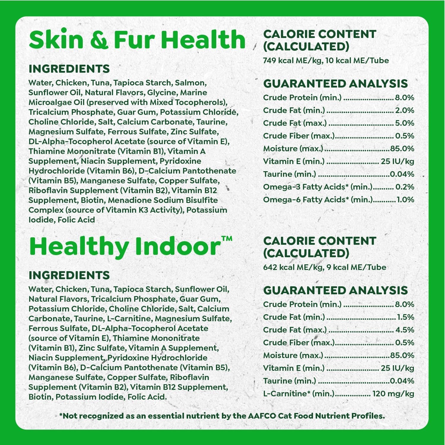 image:imageGreenies Feline Smart Purees Healthy Indoor and Skin amp Fur Health Lickable Cat Treats with Real Chicken with Real Salmon 049 oz Tubes 40 CountVariety Pack Chicken Salmon